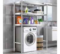 Estante de almacenamiento para lavadora y secadora, estante apilable de acero ajustable, soporte de lavandería, multiusos para baños, balcones, 70 x 45 cm, maximiza la el espacio