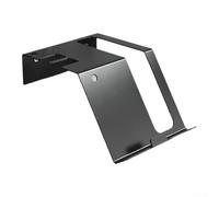 Estante de almacenamiento para motosierras, soporte de acero montado en la pared para sierras de jardín, organizador de herramientas de ahorro de espacio con gestión de cables, color negro, 21 x 15 x
