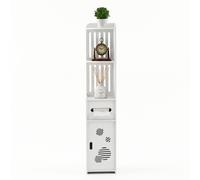 Estante de almacenamiento para papel higiénico de baño, el vertical, almacenamiento en capas de gran capacidad, fácil de limpiar, organizador de almacenamiento para baño, para baños, aseos, cuartos de