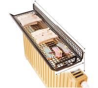 Estante de almacenamiento para radiadores para sostener toallas, ropa y artículos esenciales diarios en baños, cocinas o dormitorios con estructura de hierro (negro, 40 cm)