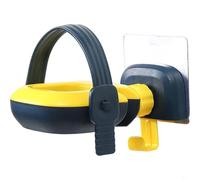 Estante de almacenamiento para secador de pelo Neat and Tidy, bobinado de alambre eficiente, adhesivo que no deja marcas (azul)