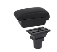 Estante de almacenamiento Piezas De Modificación Caja Almacenamiento Especial Para Reposabrazos Coche, Para Yaris 3, Para Híbrido, Para Vitz(B1 black line 3USB)