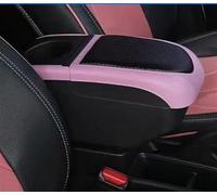 Estante de almacenamiento Piezas De Modificación Interior Coche, Almacenamiento Reposabrazos, Portavasos Telescópico, Accesorios Para Alto(Black-pink)
