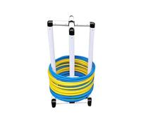 Estante De Almacenamiento PVC For Círculos Fitness Con Ruedas,Soporte Rodante Resistente For Ejercicios Deportivos,Se Adapta A 45-80 Cm,Carro Exhibición Móvil For Sala Juegos(Compatible Diam 55cm)