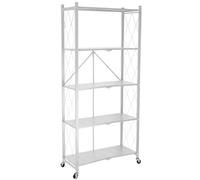 Estante de almacenamiento resistente con ruedas, estante de metal ajustable, sala de estar, oficina, garaje