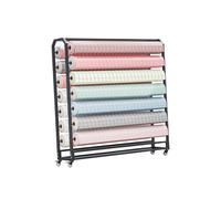 Estante De Almacenamiento Rollos Tela, 8-18 Varillas Carro Rollo Grande 170 Cm con Varilla Ajustable(14Rod)