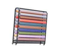 Estante De Almacenamiento Rollos Tela, 8-18 Varillas Carro Rollo Grande 170 Cm con Varilla Ajustable(18Rod)