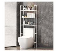 Estante De Almacenamiento sobre El Inodoro, Estante De Almacenamiento para Lavadora, Estante para Inodoro, Fácil De Montar, Adecuado para El Baño(White)