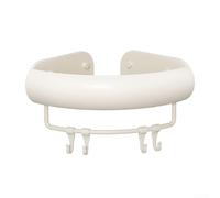 Estante de almacenamiento triangular montado en la pared, estante de esquina de aluminio sin taladro para ducha, inodoro y áreas de fregadero (blanco)