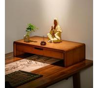 Estante de altar budista con cajones, santuario de meditación para escritorio, mesa de altar espiritual para estatuas de Buda, decoración del hogar para meditación y sacrificio