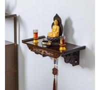 Estante de altar de Buda montado en la pared, mesa de altar de Buda, estante de altares budistas para el hogar, altares Guanyin Guangong, mesa de homenaje, 15.7 x 11.8 x 7.9 pulgadas