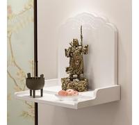 Estante de altar de Buda, santuario de madera montado en la pared para decoración del hogar, mesa de ofrendas que ahorra espacio para Guan Gong, Dios de la riqueza, gabinete moderno de nicho de pagoda