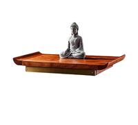 Estante de Altar de Madera Maciza for Pared con Bordes elevados, Mesa de oración de Buda for meditación en el hogar, decoración Que Ahorra Espacio.(Brown,68cm)