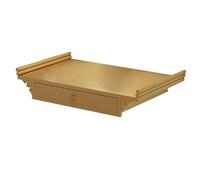 Estante de altar montado en la pared, gabinete de altar con cajón, mesa de santuario personalizada y mesa de sacrificio para estatuas, mesa de frijol hogar (amarillo, 23,6 x 14,8 pulgadas / 60 x 38 cm