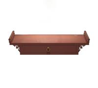 Estante de altar montado en la pared, gabinete de altar con cajón, mesa de santuario personalizada y mesa de sacrificio para estatuas, mesa de oración hogar (rojo, 15,7 x 9 pulgadas / 40 x 23 cm)