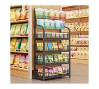Estante de aperitivos de 3 niveles para organización de supermercados y almacenamiento comercial