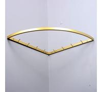 Estante de armario montado en la pared con barra para colgar, riel de metal para pared de 90 grados, barra colgante que ahorra espacio para dormitorio, cuarto de lavado, estante de secado de ropa