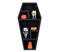 Estante De Ataúd - Biblioteca De Ataúd | Estante De Pared Gótico | Decoración De Estante De Almacenamiento De Ataúd Único | Estantería De Pared De Ataúd | Estanterías