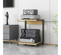 Estante de audio con estante ajustable, estante de almacenamiento de componentes estéreo de entretenimiento de alta capacidad para vivir, jugar, sala de grabación