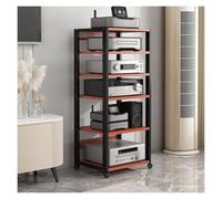Estante de audio Hi-Fi Shelf - Cabinet estéreo multimedia con 5-7 niveles, torre de vídeo móvil para sala de estar, oficina, cine en casa, soporte de mesa de DVD, amplificador de altavoz, consolas de