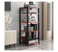 Estante de audio Hi-Fi Shelf - Cabinet estéreo multimedia con 5-7 niveles, torre de vídeo móvil para sala de estar, oficina, cine en casa, soporte de mesa de DVD, amplificador de altavoz, consolas de