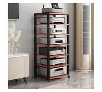 Estante de audio Hi-Fi Shelf - Cabinet estéreo multimedia con 5-7 niveles, torre de vídeo móvil para sala de estar, oficina, cine en casa, soporte de mesa de DVD, amplificador de altavoz, consolas de
