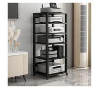 Estante de audio Hi-Fi Shelf - Cabinet estéreo multimedia con 5-7 niveles, torre de vídeo móvil para sala de estar, oficina, cine en casa, soporte de mesa de DVD, amplificador de altavoz, consolas de
