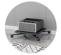 Estante de audio HiFi Rack AV de 1/2 niveles, soporte de TV MDF - Soporte resistente para tocadiscos con espacio para impresora - Mueble multifuncional para entretenimiento en el hogar
