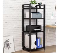 Estante de audio para medios AV y estéreo con estante moderno para juegos para sala de estar y sala de grabación (negro)