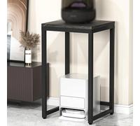 Estante de audio portátil y soporte para consola de juegos, estante de almacenamiento multimedia para proyectores y sistemas de entretenimiento, ideal para salas de juegos y reuniones (blanco, 25 x 25