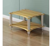 Estante de audio y video HiFi para cine en casa, estante de almacenamiento de CD/DVD y amplificador, tablero de fibra de alta densidad y acero inoxidable, organizador de medios abierto con base a pr