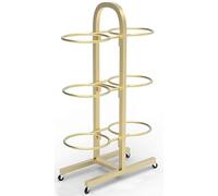 Estante de baloncesto con ruedas de 6 niveles, doble cara para gimnasio en casa y pelotas de ejercicio, diseño que ahorra espacio y soporte versátil para deportes