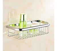 Estante de baño Canasta de Cobre Completamente de Cobre Estantes de baño de una Sola Capa Estante de Canasta de baño Moda de Gama Alta Textura de Espejo Dorado Opcional práctico (Color: Plat