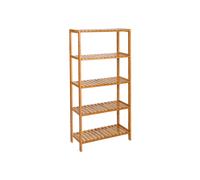 Estante de Baño de 5 Niveles Estantería de Cocina Zapatero de Bambú para Baño