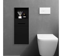 Estante de baño de acero inoxidable impermeable moderno para papel higiénico y artículos de tocador, ducha sin azulejos para cocina, hotel y sala de estar