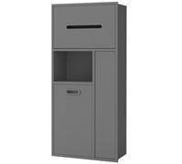 Estante de baño de acero inoxidable montado en la pared, ahorro de espacio, para papel higiénico y papelera, ideal para cocina, dormitorio y oficina