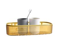 Estante de baño de esquina triangular - Estante de ducha de azulejos, estante de ducha rectangular autoadhesivo sin contacto con base hueca para cabina de ducha