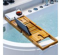 Estante de baño Multifuncional, Bandeja de baño, bambú Estante de Almacenamiento Colgante, Estante de Vidrio, bañera, Estante de Vidrio, guía telefónica
