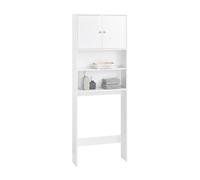 SoBuy Mueble Baño Estrecho Armario Baño Columna Blanco Brillante - Estantería de Baño Alta 20x20x180cm con 6 Estantes Ajustables y Cajón - Armario Auxiliar para Espacios Estrechos BZR167-GW