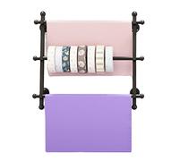 Estante de Carrete de Alambre Expositor de corbatas y bufandas, 3 niveles Estante de pared para guardar cintas Organizador de papel de regalo para tiendas, oficinas y estudios(Wide 70cm/27.6in)