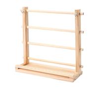 Estante de cinta de madera natural - Soporte de bobina de varios niveles para almacenar salas de manualidades, organizar rollos de tul, gestionar cinta washi, presentación vertical de husillo, regalo
