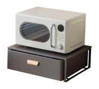 Estante de cocina de acero al carbono negro con barra extraíble | Slish Coffee Stat & Appliance nizer para una cocina eficiente y decoración moderna del hogar