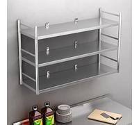 Estante de cocina de acero inoxidable 304 de alta resistencia para montaje en pared, estantes flotantes de 3 niveles para especias, despensa o encimeras, panel de 40 mm de grosor(60X30X85CM)