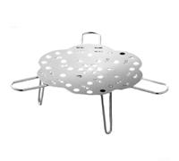 Estante de cocina para cocinar al vapor con patas plegables y altura ajustable, hecho de acero inoxidable 304 resistente a la corrosión para una mejor cocción al vapor (24,2 x 6,3 cm)