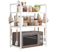 Estante de cocina para hornear - Estante de cocina de almacenamiento multifuncional, soporte grande y ampliado para microondas | Moderno estante de almacenamiento para condimentos, organizador de