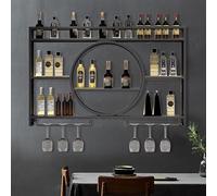 Estante de cristal para estante de bar, soporte para botellas debajo del gabinete, unidad esquinera independiente para almacenamiento de vino y licor