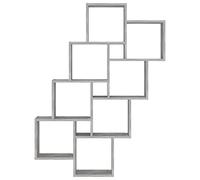 Estante de Cubo de Pared, Juego de Muebles de Dormitorio para el Hogar, Estante de Exhibición Flotante Montado en la Pared para Decoración y Exhibición de Sala de Estar, (Gris Cemento)