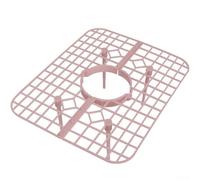 Estante de cultivo de fresas de 10 piezas con estructura tridimensional vertical y sistema de drenaje de agua, construcción de plástico para uso en cultivo al aire libre (rosa)