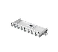 Estante de ducha ajustable para rieles de 19 mm y 25 mm sin perforar, resistente organizador de baño con barra de ducha