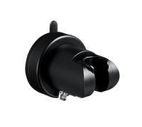 Estante de ducha ajustable, ventosa tipo loto, soporte for dosel, cabezal de ducha de mano, boquilla de baño, Base fija, 2 uds. Para Baño(Black)